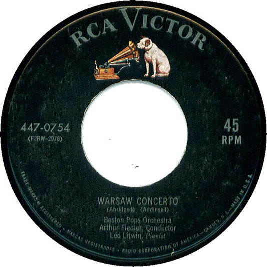 Boston Pops Orchestra, Arthur Fiedler, Leo Litwin : Warsaw Concerto / Liebestraum No. 3 In A-Flat (7", Single)