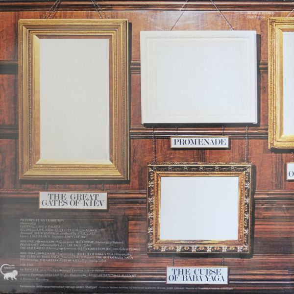 Emerson, Lake & Palmer : Pictures At An Exhibition (LP, Album, Club, RE)