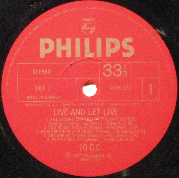 10cc : Live And Let Live (2xLP, Album)