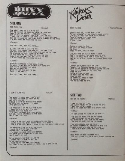 Buxx (3) : Knickers Down (12", EP)