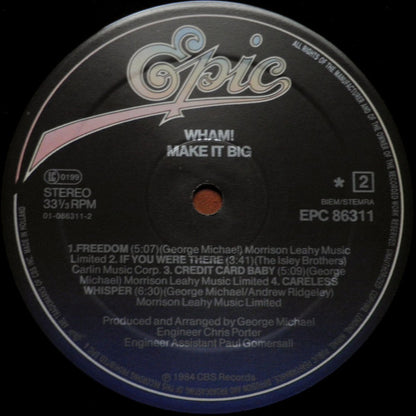 Wham! : Make It Big (LP, Album, Club)