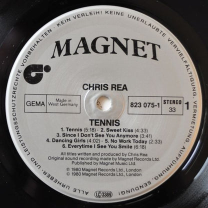 Chris Rea : Tennis (LP, Album, RE)