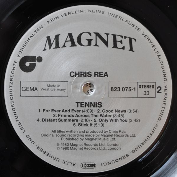 Chris Rea : Tennis (LP, Album, RE)