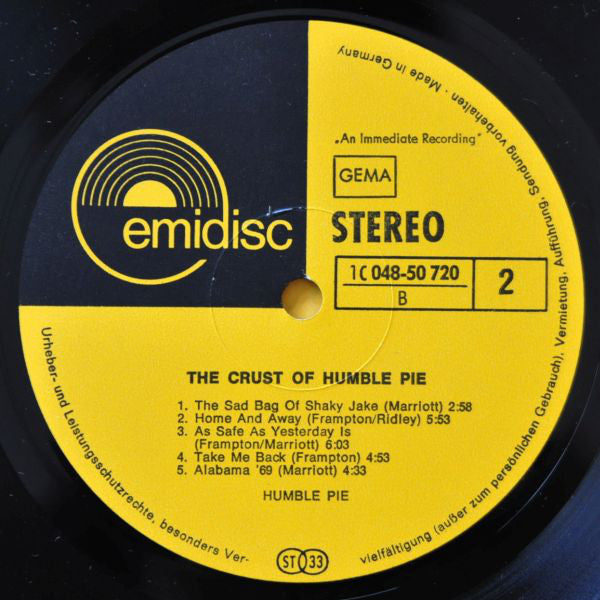 Humble Pie : The Crust Of Humble Pie (LP, Comp)