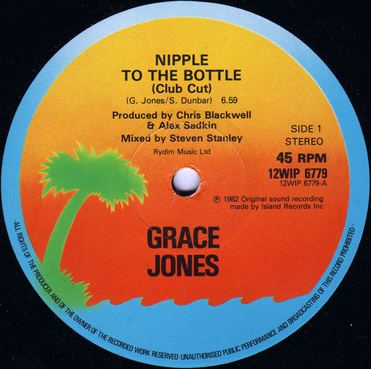 Grace Jones : Nipple To The Bottle (Club Cut) / The Apple Stretching (12", Single)