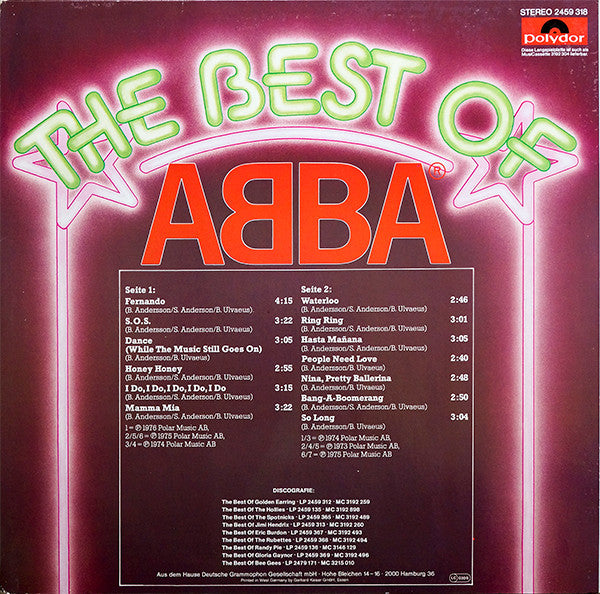 ABBA : The Best Of ABBA (LP, Comp, RE)