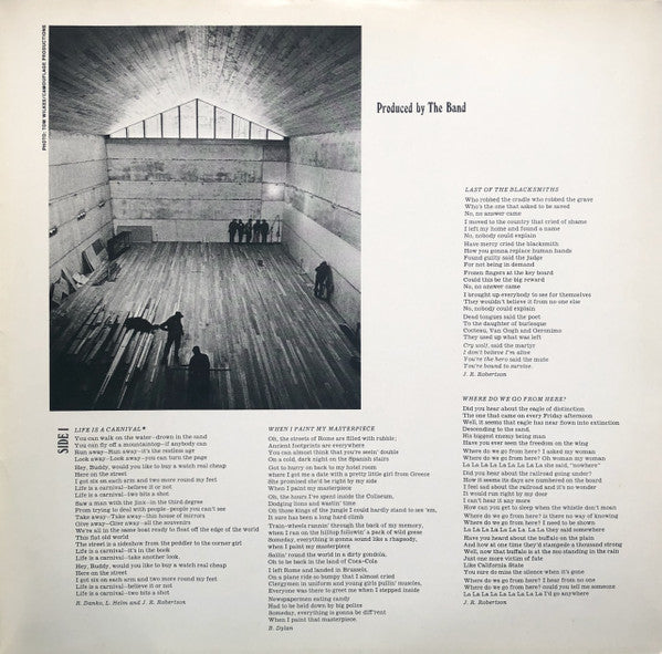 The Band : Cahoots (LP, Album, RE, Gat)