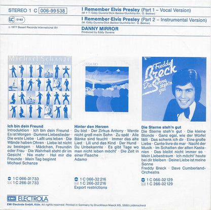 Danny Mirror : I Remember Elvis Presley (7", Single)