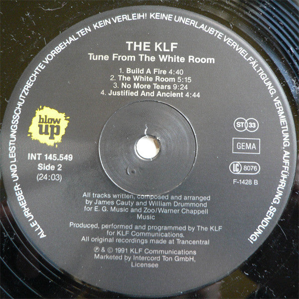 The KLF : The White Room (LP, Album)