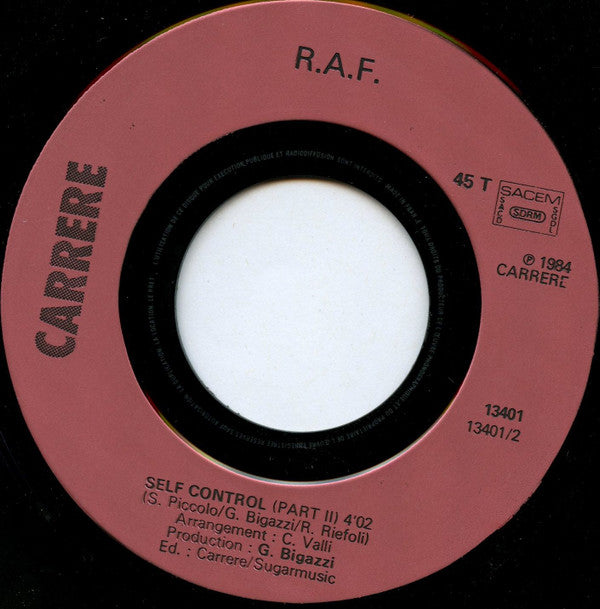 RAF (5) : Self Control (7", Single)