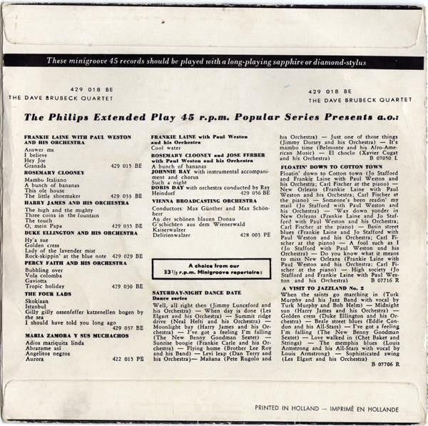 The Dave Brubeck Quartet : Take The "A" Train (7", EP)