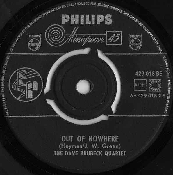 The Dave Brubeck Quartet : Take The "A" Train (7", EP)