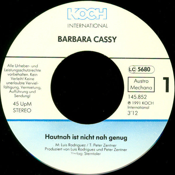 Barbara Cassy : Hautnah Ist Nicht Nah Genug (7", Single)