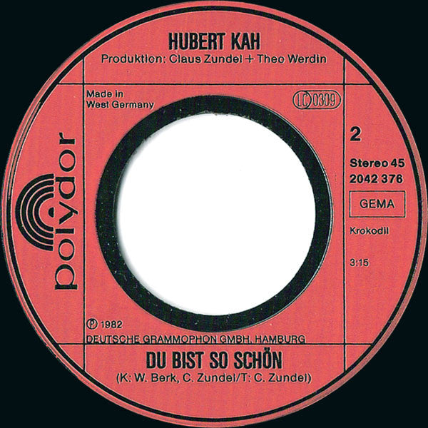 Hubert Kah : Rosemarie (7", Single)