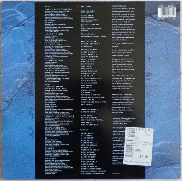 Toto : Past To Present 1977 - 1990 (LP, Comp)