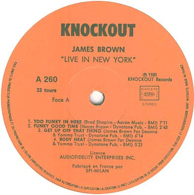 James Brown : Live In New York (2xLP, Album)