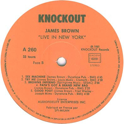 James Brown : Live In New York (2xLP, Album)