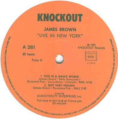 James Brown : Live In New York (2xLP, Album)