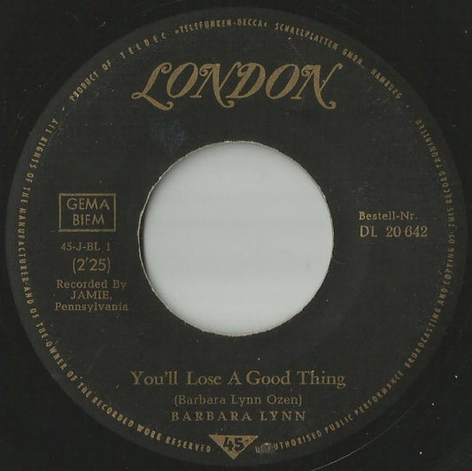 Barbara Lynn : You'll Lose a Good Thing (7")