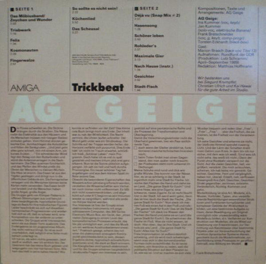 AG Geige : Trickbeat (LP, Album)