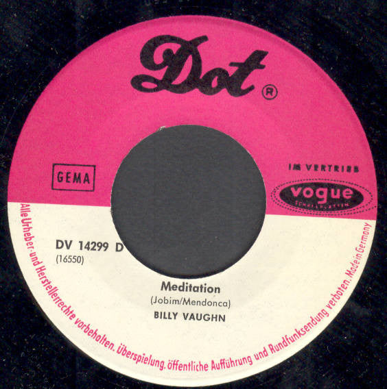 Billy Vaughn : Meditation / Tennessee Waltz (7")