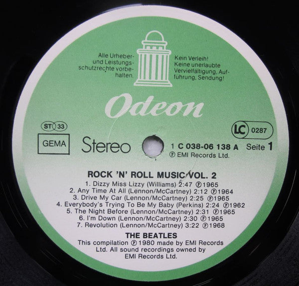 The Beatles : Rock 'n' Roll Music, Volume 2 (LP, Comp)