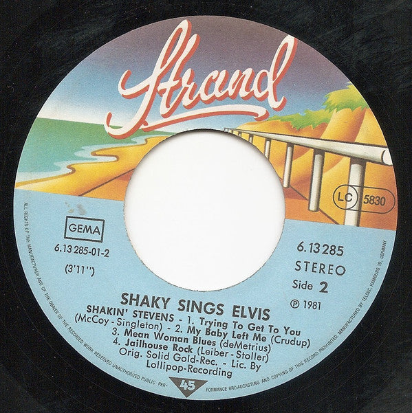 Shakin' Stevens : Shaky Sings Elvis (7")