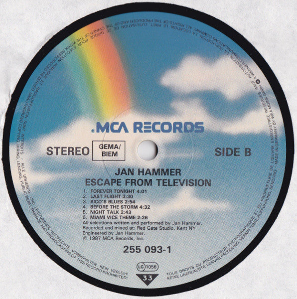Jan Hammer : Escape From Television (LP, Album)