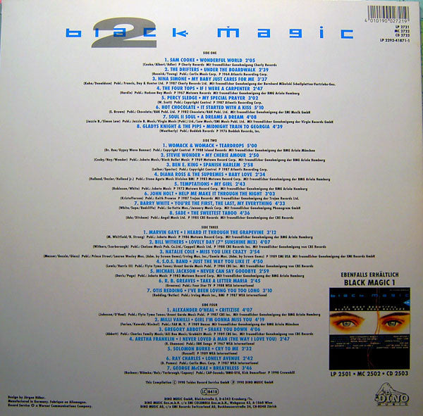 Various : Black Magic 2 - 30 Most Beautiful Black And Soul Ballads (2xLP, Comp)