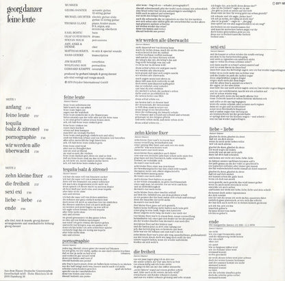 Georg Danzer : Feine Leute (LP, Album, Inj)
