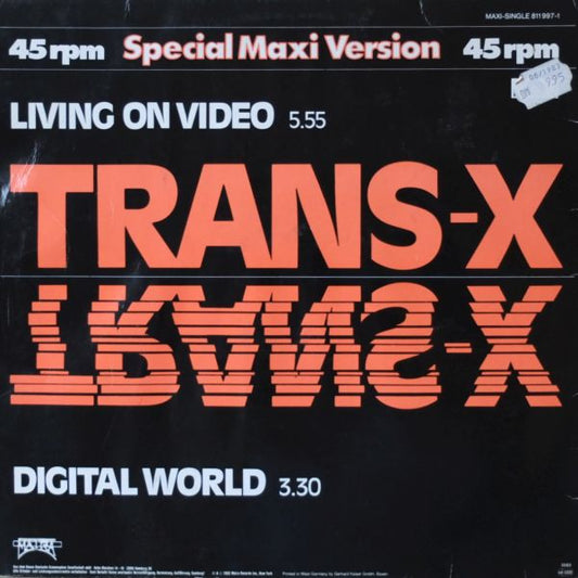 Trans-X : Living On Video / Digital World (12", Maxi, Bla)