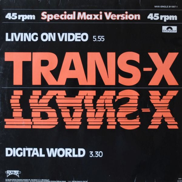 Trans-X : Living On Video / Digital World (12", Maxi, Bla)