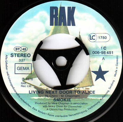 Smokie : Living Next Door To Alice (7", Single, EMI)