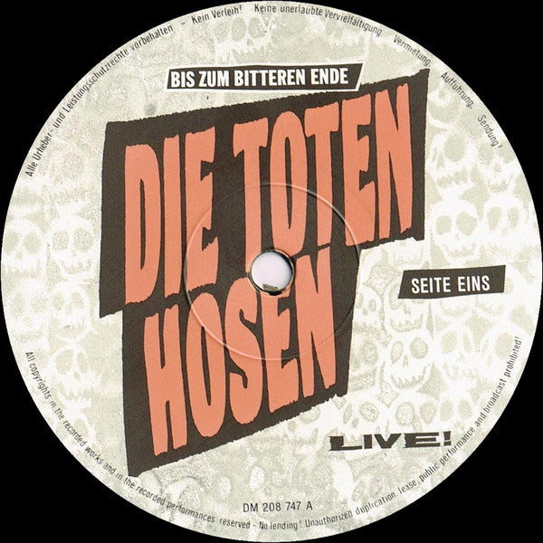 Die Toten Hosen : Bis Zum Bitteren Ende (Live!) (LP, Album)