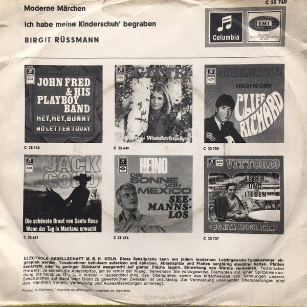 Birgit Rüssmann* : Moderne Märchen / Ich Habe Meine Kinderschuh' Begraben (7", Single)