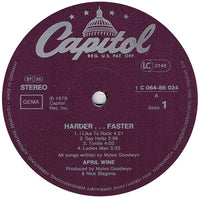 April Wine : Harder.....Faster (LP, Album)