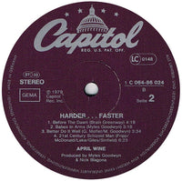 April Wine : Harder.....Faster (LP, Album)