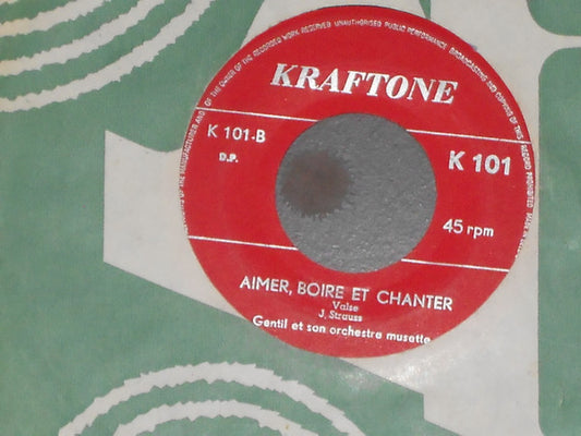Gentil Et Son Orchestra Musette : Bille De Billard / Aimer, Boire Et Chanter (7", Single)