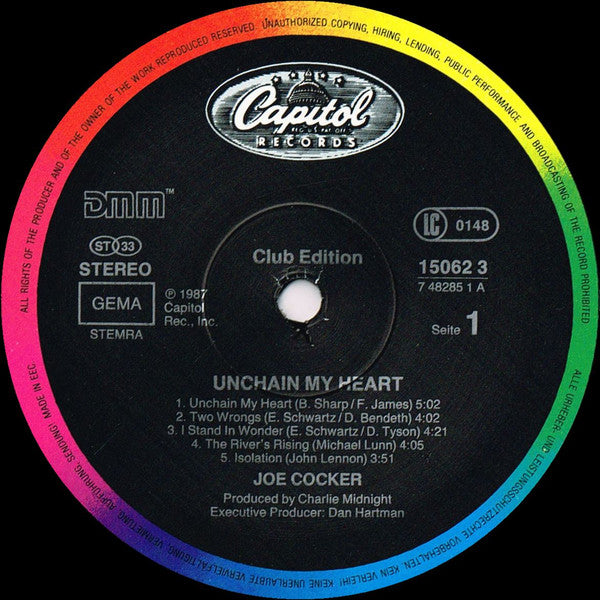 Joe Cocker : Unchain My Heart (LP, Album, Club)