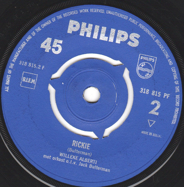 Willeke Alberti : Ciao Venezia / Rickie (7", Single, Mono)