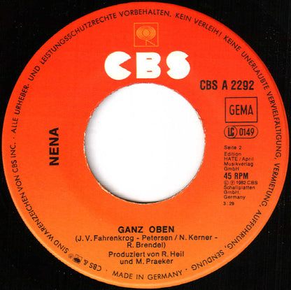 Nena : Nur Geträumt (7", Single)