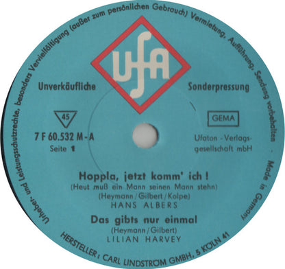 Various : Unvergessenes Aus Der Filmgeschichte (7", Promo, S/Edition)