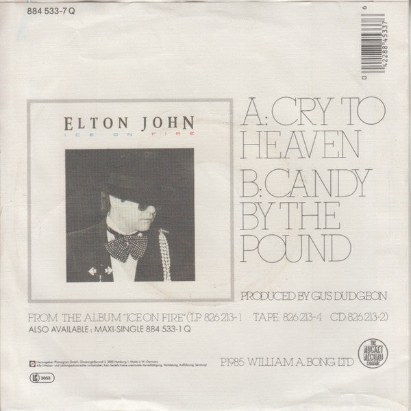 Elton John : Cry To Heaven (7", Single)