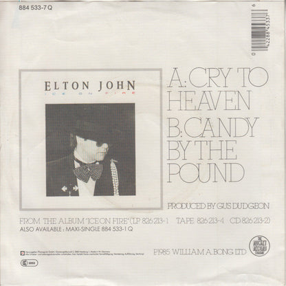 Elton John : Cry To Heaven (7", Single)