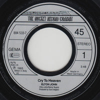 Elton John : Cry To Heaven (7", Single)