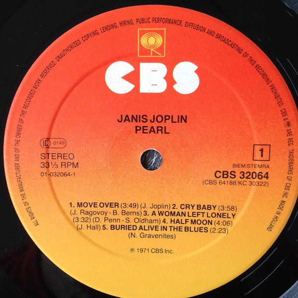 Janis Joplin : Pearl (LP, Album, RE)