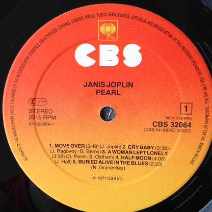 Janis Joplin : Pearl (LP, Album, RE)
