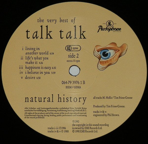 Talk Talk : Natural History (The Very Best Of Talk Talk) (LP, Comp)