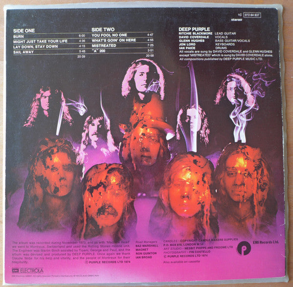 Deep Purple : Burn (LP, Album, RE)
