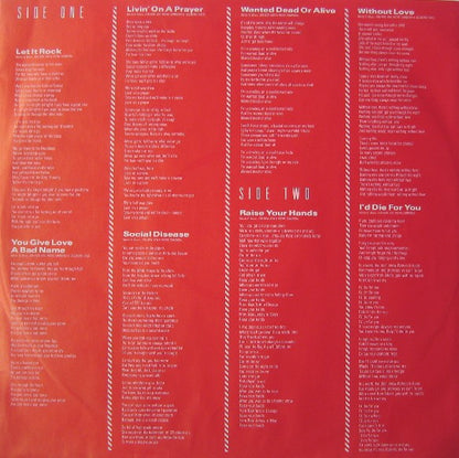 Bon Jovi : Slippery When Wet (LP, Album)